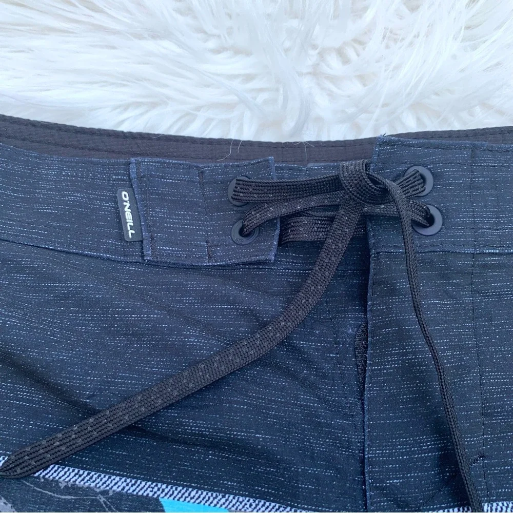 O’NEILL HyperFreak Men’s Tropical Black Swim Board Shorts Size 36